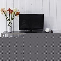 林氏木业白色钢琴烤漆电视柜,现代简约电视柜,钢化玻璃型号kb006