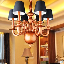 深沉典雅的海羚品牌餐厅吊灯，复古怀旧的简约布艺吸顶吊灯，型号DH02