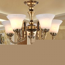 欧式复古全铜LED吊灯，8头豪华云石客厅吊灯，阳邦卧室灯具餐厅灯