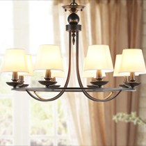 凯乔铁艺布罩简约一体式吊灯，美式乡村复古客厅灯，型号: Y263