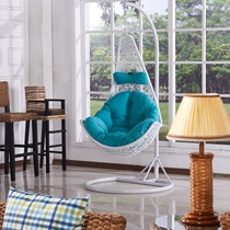 藤佳人环保吊篮椅，白色田园纯手工藤编摇篮椅，户外吊椅月亮造型