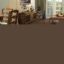 四合品牌环保白栎木实木地板，焦糖色浮雕纹多层复合地板