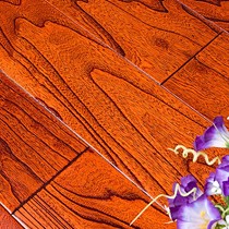 浩邦型号D8608复合实木地板，榆木复古艺术浮雕地板，高档地暖地板