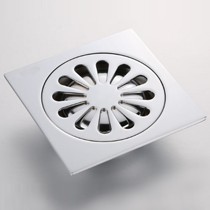 尚雷仕方形不锈钢多功能防臭地漏，多孔盖口防虫地漏，型号: SR4B001