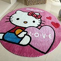 昕喜美卡通电脑椅防滑地垫，凯蒂猫儿童房装饰成品地毯，货号: m-90