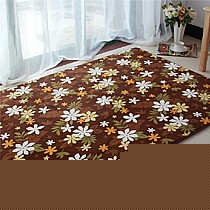 好彩记忆棉超弹力地毯，碎花田园小清新风格，机洗手洗均可 货号: DTOO01