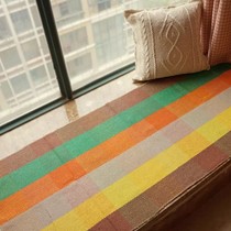 馨生活北欧彩色布艺地毯，手工编织民族风厨房地毯，货号: 040100112