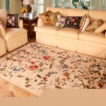 易普美家欧式田园化纤地毯,复古织花地毯,可机洗,货号: ED005