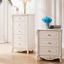 康诺威橡胶木五斗柜，实木雕花储物柜，手工描银五斗柜型号: pptdg