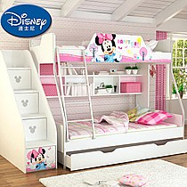 迪士尼品牌现代儿童床，多功能人造板子母床，可爱卡通，欧洲品质，型号GDC111-137