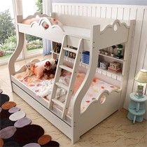 途疆双层结构儿童床，经典云形状子母上下床，型号TJ-831