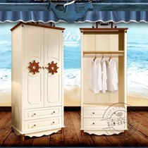 诗帝轩236两门高密度纤维板儿童衣柜，防潮防虫蛀结构稳定宝宝航海创意衣橱