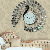 乔希孔雀开屏客厅挂钟，ＭＸ592现代欧式创意大表盘墙钟