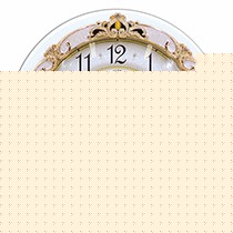 北极星现代欧式圆形挂钟，简约电池驱动木质挂钟，货号: 1165