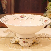 梵莎奇欧式陶瓷果盘，FGP-008奢华款茶几装饰品，纯手工描金
