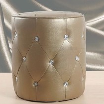 迪卡西实木框架结实皮艺换鞋凳，欧式防滑耐刮镶扣小矮凳，型号PD012