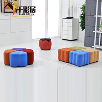 千彩居实木乳胶脚踏凳，简约现代创意布艺沙发凳，FS-FN-Y