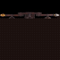 旭佳玻璃垂吊铁艺镜前灯，3头节能家居浴室间灯饰，型号7035-3V