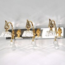 欧柏图K9一级水晶卫浴LED镜前灯，田园时尚不锈钢材，J89尊贵版