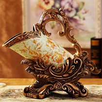 瑞居空间品牌美式乡村彩绘酒架，奢华复古的仿裂纹树脂红酒架，型号jj005