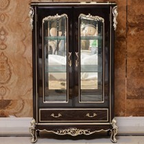 钢琴烤漆玻璃酒柜，臻源新古典雕花酒架，落地式欧式储物柜818