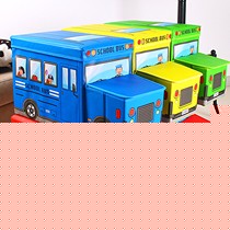 sn-0034百易特卡通汽车玩具收纳凳，多功能无纺布收纳箱，折叠可坐