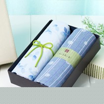 内野和风系列毛巾套装，纱布面巾礼盒，纯棉洗脸毛巾节日礼品