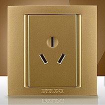16A三插电源插座，德力西三孔插座，香槟色空调插座，大功率电器插座 EZ86S16C