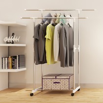 乐活时光推拉式伸缩挂衣架，小户型室内可移动简易晾衣架，货号: qbxglyj2