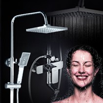 卡贝卫浴全铜淋浴花洒,挂墙式多功能花洒套装,手持花洒多档出水