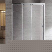LENS/朗斯一字形定制淋浴房，吊柜滑轮移门式淋浴房型号: 凯曼P32