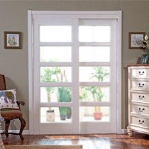 美通抑菌防腐实木门，现代简约磨砂玻璃门，型号：HDW-8Lx2