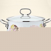 欧勒搪瓷环保无涂层汤锅，时尚多款式锅具，OLA22T-DS通用型炖锅