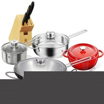 德国双立人中式炒锅套装，304不锈钢材质锅具，刀具锅具组合套装