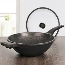 高温一体浇铸炒锅，维艾复合型锅底压制锅具，硅胶包边工艺静音锅盖