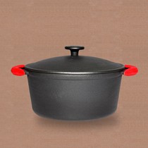 铸味手工铸造原生铁块炖锅，内外不粘中式汤锅，360°立体加热节能锅具