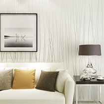 米素月光森林系列条纹百搭壁纸，背景墙无纺布墙纸，型号MS-12102