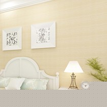 Rococo/洛可可纯色防水纸基壁纸，卧室仿亚麻纹理壁纸，型号: nl