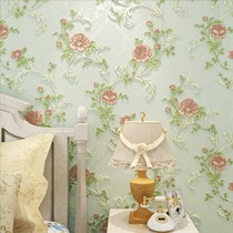 qhang/旗航无纺布浮雕壁纸，3D立体玫瑰花雕墙纸，型号: MNT-Z