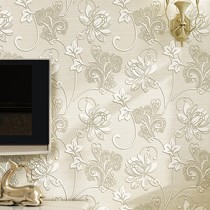 原美无纺布欧式壁纸，透气环保电视背景墙壁纸，精美立体浮雕壁墙纸
