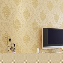 尚纸坊电视背景墙壁纸，欧氏烫金墙纸大马士革花型，27622无纺布壁纸