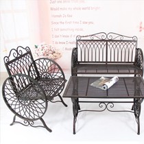 GLY830-S系列欧式铁艺双人沙发，铁家缘防锈烤漆创意户外沙发