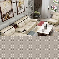 布雷尔FPSF8132皮艺沙发，牛皮沙发USB充电，可调头枕沙发组合