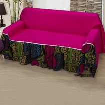 零柏货号L1093-49帆布沙发套，沙发全盖沙发罩，植物花卉布艺纱布套