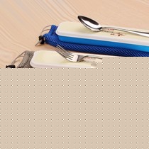 创健BXK-02优质410不锈钢便携式勺子筷子，旅行出差浮雕工艺饰面优质餐具