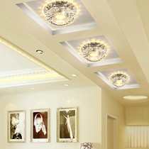 宝泽灯饰卧室射灯，打磨钻孔水晶led猫眼灯，射灯镀铬铁片制作