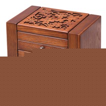 hyt恒兴源木质多层首饰盒，仿古雕花中式珠宝盒，货号8002BL