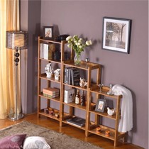 现代简约原始原素环保书架，时尚百搭阶梯实木书架，原木色置物架118