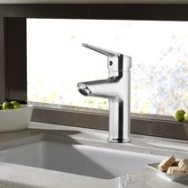 普乐美品牌不锈钢面盆龙头，拉丝工艺的冷热水龙头，型号103611卫浴龙头