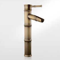 新石器石代全铜仿古水龙头，创意冷热水面盆龙头，型号: LT001